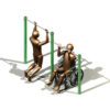 Pull Up Bars mindervaliden 5 Buitenfitnesstoestel Pull Up bars voor mindervaliden en validen, een aanwinst voor ieder buitenfitnesspark - accommodatie.